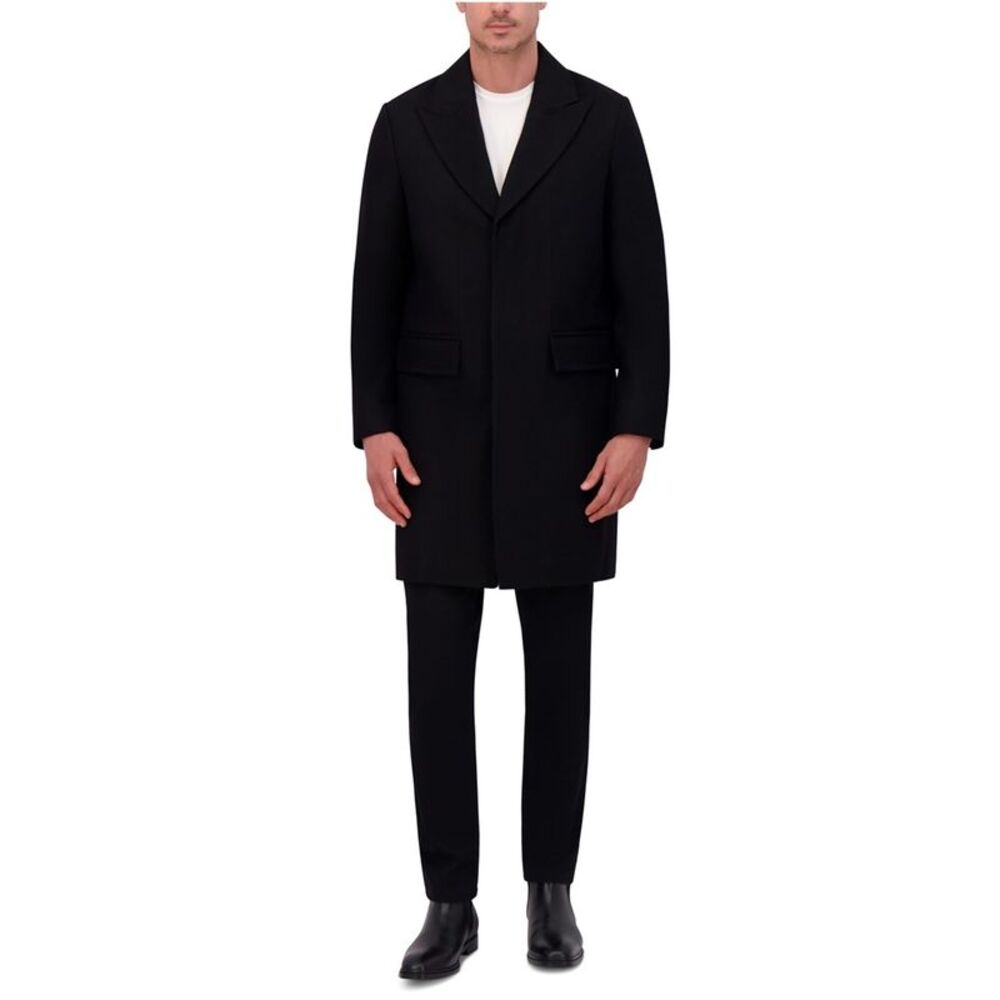 Kenneth Cole Mens Wool-Blend Melton Overcoat Dress, NWT